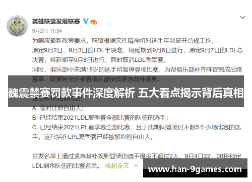 魏震禁赛罚款事件深度解析 五大看点揭示背后真相